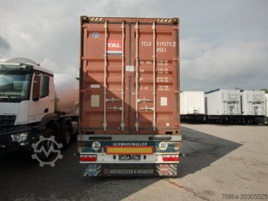 Auflieger mit Arbeitsbühne SCHWARZMüLLER PLATEAU-AUFLIEGER SPA3/E CONTAINERVERSCHLüSSE, LIFTACHSE