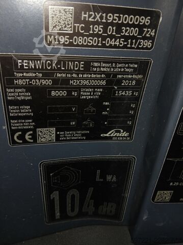 LPG gaffeltrucks Linde H80T/900