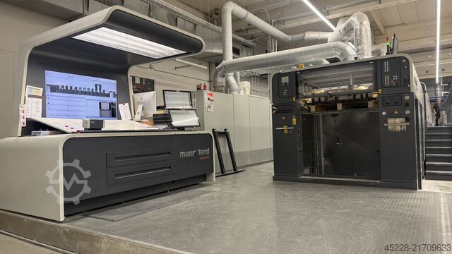 מכונת הדפסה של דפי קיזוז Man Roland R 707 LTTLV UV Evolution + Mabeg RS 104