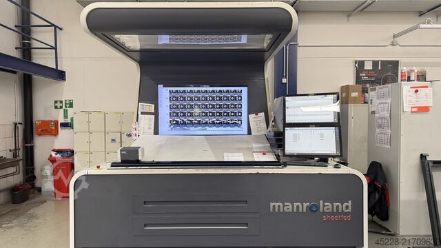 מכונת הדפסה של דפי קיזוז Man Roland R 707 LTTLV UV Evolution + Mabeg RS 104