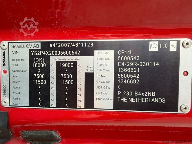 Vakumska cisterna SCANIA P280 4x2 Simon Moos SLS1648 Combi