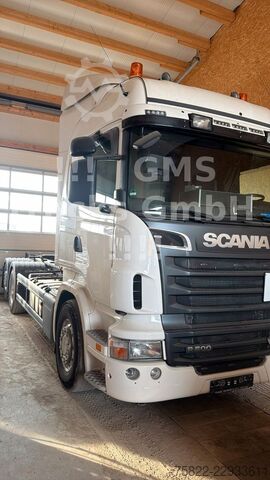 Roll-off-kippi kuorma-auto SCANIA R500 V8 / Manual / TOP ZUSTAND / German