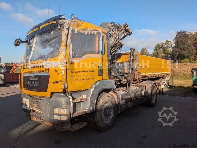 Kolmisivuinen kippiauto MAN TGS 26.440 / 6X4 / Manual / Hiab Kran 288