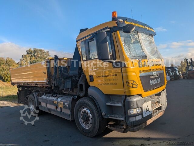 Sklápač MAN TGS 26.440 / 6X4 / Manual / Hiab Kran 288