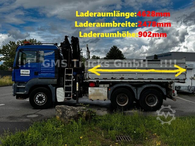 Autožeriav MAN TGS 33.480 / 6X4 / Mei BORDM /25m Kran Palfinger
