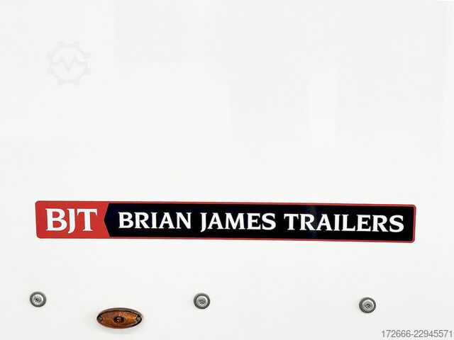Autotransporter Brian James Trailers RACE TRANSPORTER 7 | 397-6023-35-3-10-W | TRIDEM | ZUSATZRAMPEN 600X235X199CM 3500KG GESCHLOSSENER AUTOTRAILER | WEISS