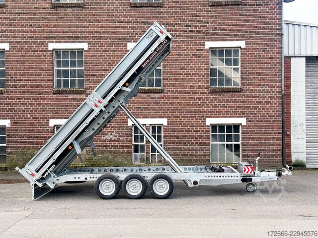 Zadnji kiper Brian James Trailers TIPPER 526-4020-35-3-12 | TRIDEM | PENDELKLAPPE 400X200X30CM 3500KG RÜCKWÄRTSKIPPER | SCHWARZ