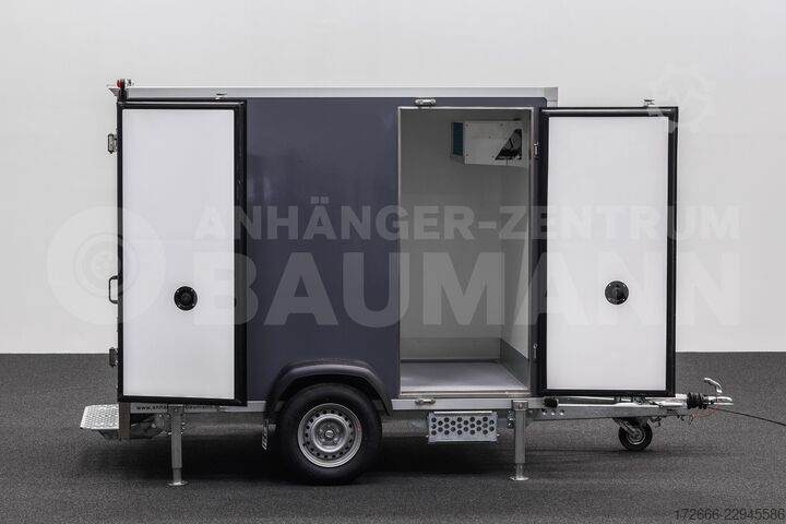 Hladnjača poluprikolica Andere BAUMANN ER 2.5 FREEZE | GRAU | 2X RÄUME 250X150X180CM 1500KG TIEFKÜHLANHÄNGER