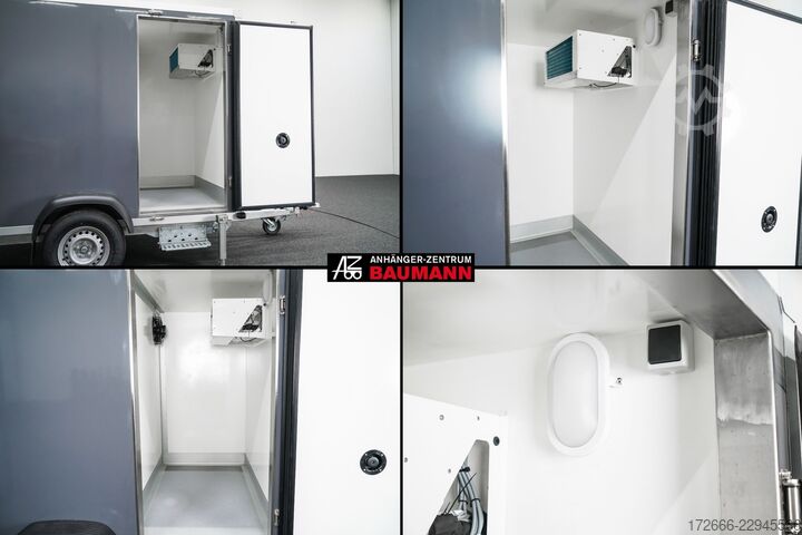 Hladnjača poluprikolica Andere BAUMANN ER 2.5 FREEZE | GRAU | 2X RÄUME 250X150X180CM 1500KG TIEFKÜHLANHÄNGER