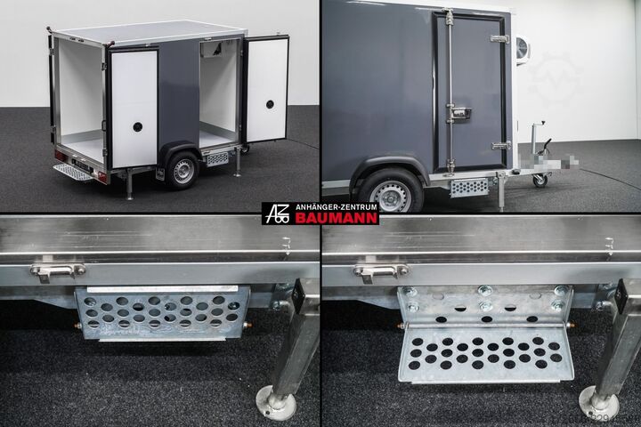 Hladnjača poluprikolica Andere BAUMANN ER 2.5 FREEZE | GRAU | 2X RÄUME 250X150X180CM 1500KG TIEFKÜHLANHÄNGER