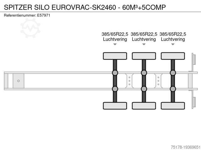 Siilo SPITZER SILO EUROVRAC-SK2460 - 60M³+5COMP