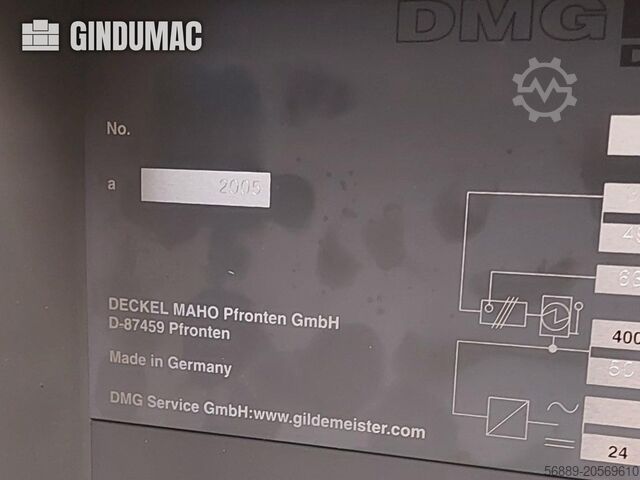 Vertikālā apstrādes centrs DMG DECKEL MAHO DMU 60 monoBlock