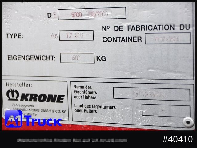 Cassone intercambiabile con struttura a box KRONE BDF 7,82 Wechselbrücke, 2680mm Innenhöhe.