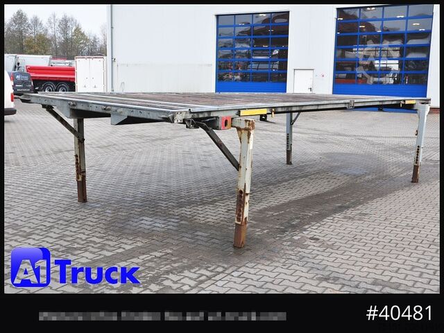 Swap body trailer WECON WPR 745, verzinkt, Plattform, Plateau,
