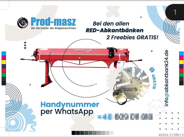 PROD-MASZ Abkantbank24 Biegemaschine Profi Abkantbank RED-2m/1.2 +Ausparrung