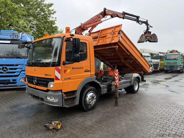 ダンプトラック Mercedes-Benz Atego 1218 Kipper Kran Atlas 65