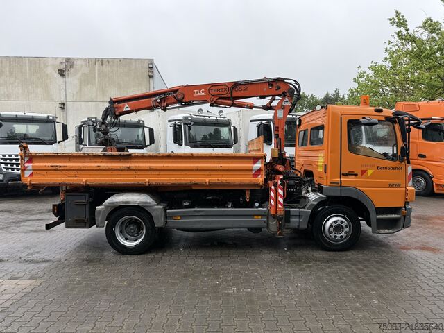 ダンプトラック Mercedes-Benz Atego 1218 Kipper Kran Atlas 65