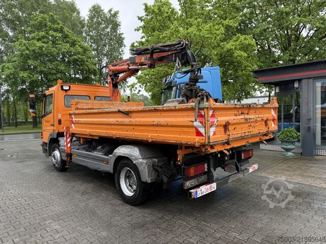 三方ダンプトラック Mercedes-Benz Atego 1218 Kipper Kran Atlas 65