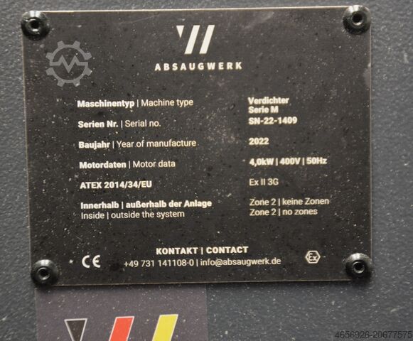 Svetsröksavsug med vattenfilter Absaugwerk Filteranlage Absauganlage