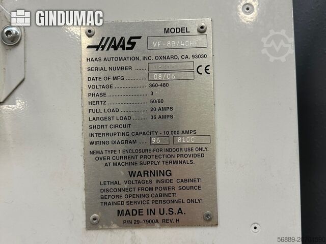 Lodrette bearbejdning center HAAS VF-8