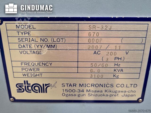 Swiss Type Turning Machine Star SR-32J