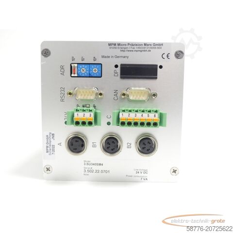 MPm-komponent mPm MPM 3.SU340SM4 Unwucht-Messgerät SN:3.502.22.0701 - Neuwertig! -