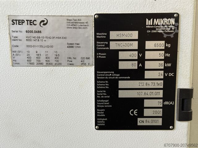 Universal-Bearbeitungszentrum Mikron HSM 400