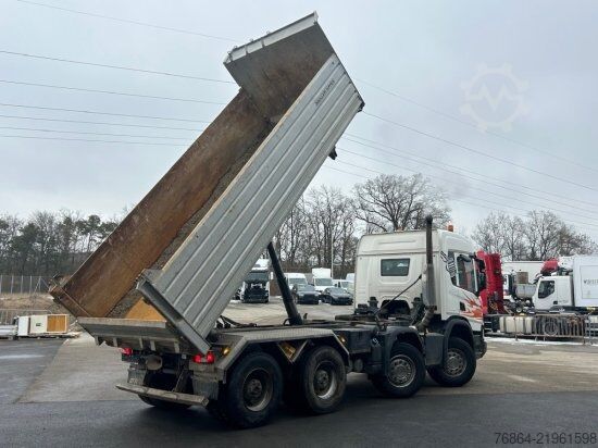 Camion basculante trilateral SCANIA P450 XT ,8X4 MEILLER GESTEINSKIPPER, BORDMATIK,  RETARDER