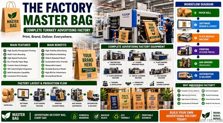 מכונת שקיות נייר תחתית מרובעת מהירה MASTER BAG MB300X