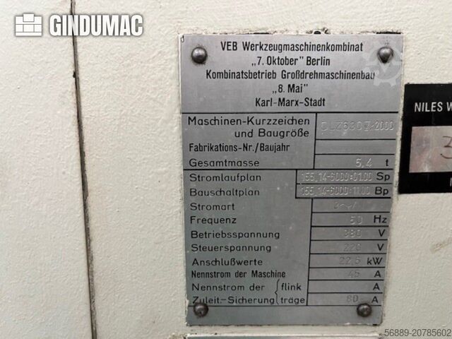 Horizontal-Drehmaschine NILES DLZ 630 V x 2000