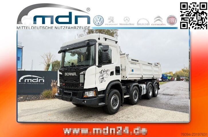 Camion benne SCANIA 460 G XT 8x4 MEILLER Kipper Bordmatik