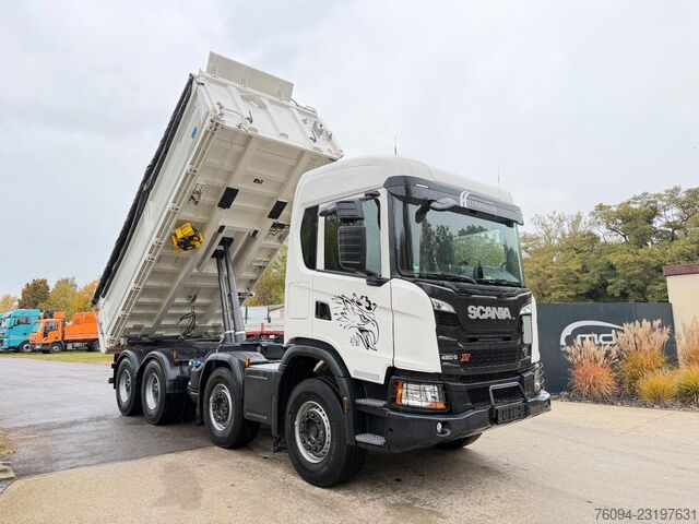 Camion benne SCANIA 460 G XT 8x4 MEILLER Kipper Bordmatik