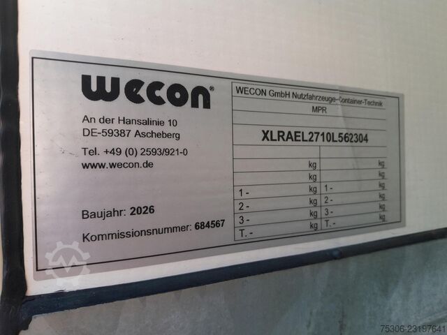 משאית שטוחה עם ברזנט DAF FA XB 290 16t Curtainsider Wecon