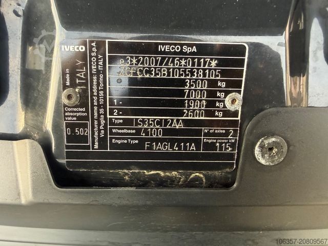 Transporter mit Koffer IVECO Daily 35C16 Koffer Ladebordwand 500kg