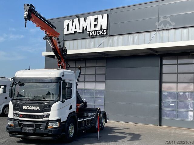 Kamion me vinç Scania P340 P340 XT Atlas 96.3E - A3L laadkraan + VDL ...