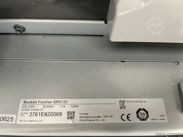 Mesin cetak digital Ricoh Pro 8320 incl. booklet finisher, Trimmer TR5050, Vacuum Feed