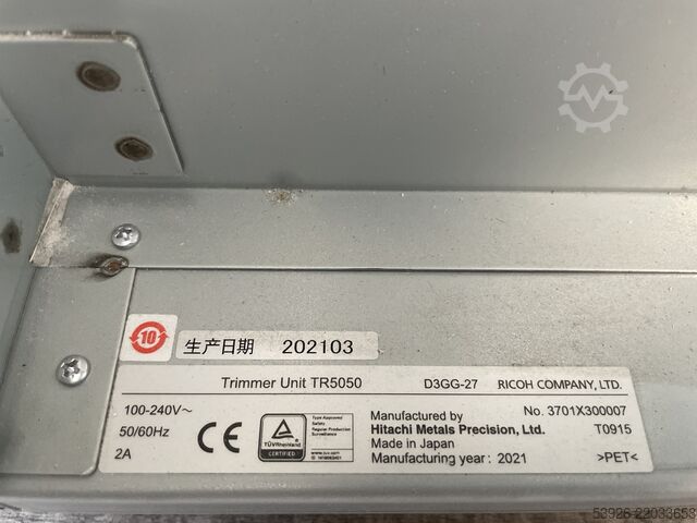 Mesin cetak digital Ricoh Pro 8320 incl. booklet finisher, Trimmer TR5050, Vacuum Feed