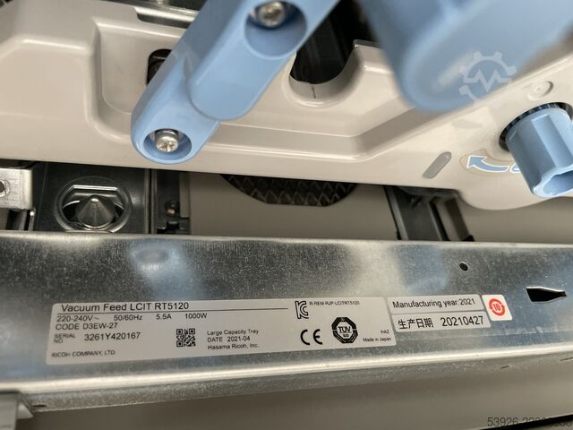 Mesin cetak digital Ricoh Pro 8320 incl. booklet finisher, Trimmer TR5050, Vacuum Feed