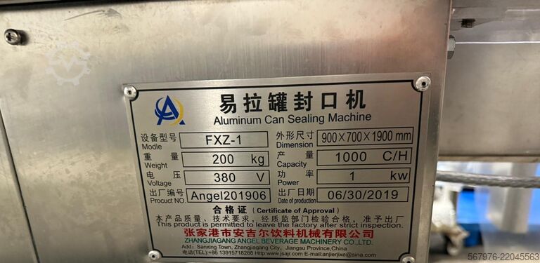 Mașină de producție băuturi Zhangjiagang Angel Beverage Machinery Co FXZ-1 Aluminium Can Seaming Machine