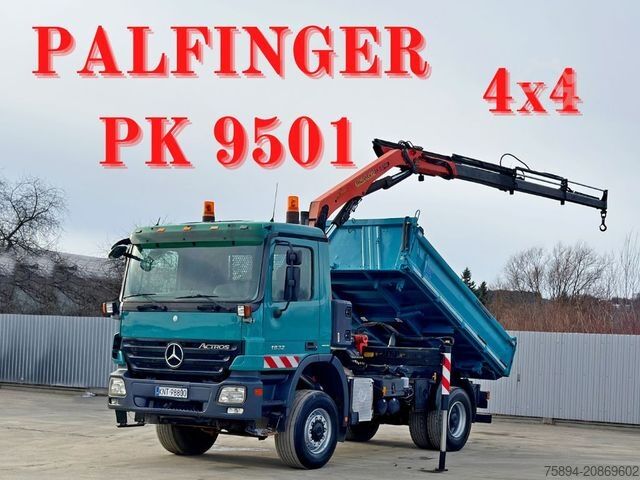 Sklápač MERCEDES-BENZ ACTROS 1832 * KIPPER 4,00 m + PK 9501 * 4x4