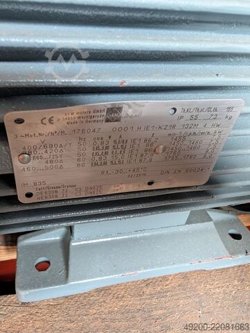 तीन चरण मोटर VEM H IE1-K21R 132M 4 HW