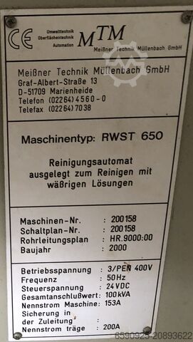 Maszyna czyszcząca MTM RWST 650