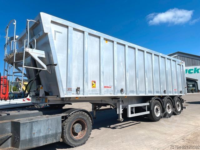 Semi-remorque benne BENALU 52m³ Alu Getreidekipper/5,5t LEER/Kombitür/MIETE
