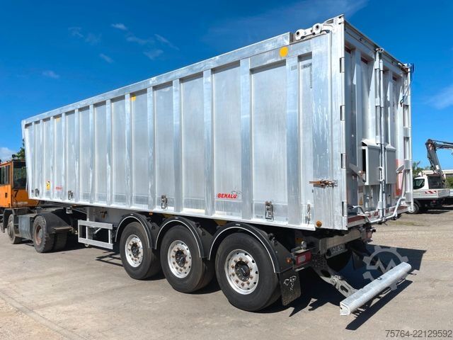Semi-remorque benne BENALU 52m³ Alu Getreidekipper/5,5t LEER/Kombitür/MIETE