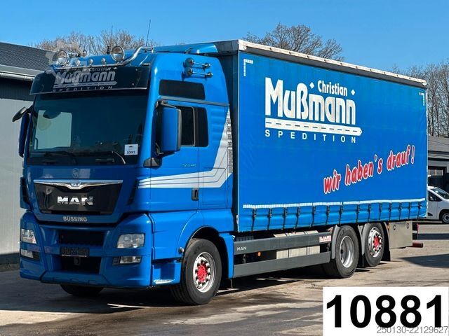 Camión plataforma con toldo MAN TGX 26.440 6x2 BL Plane & Retarder /EDSCHA