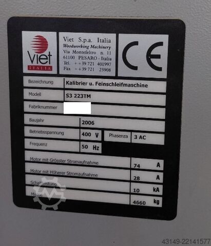 Leveä nauhahiomakone Viet S3 223 TM
