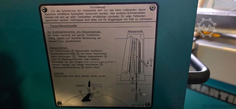 Raboteuse à épaisseur MARTIN T45