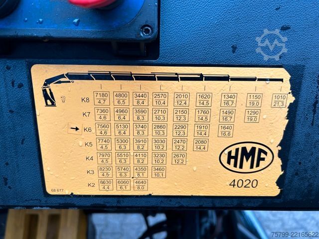 Lastbilsmonterad kran MAN 35.440 HMF 4020 Bj. 2021 6+3 +JIB