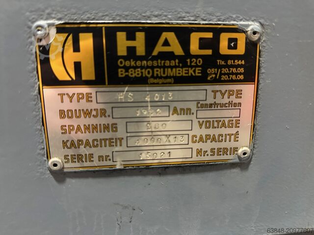 Hidraulinės giljotininės žirklės HACO HS 4013