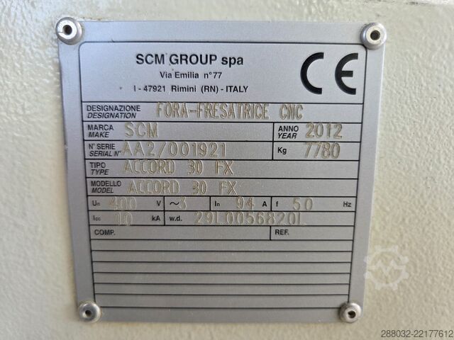 Centre d'usinage SCM accord 30 fx